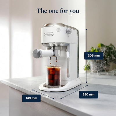 DeLonghi Dedica Duo EC890.WI Espresso Coffee Machine – White